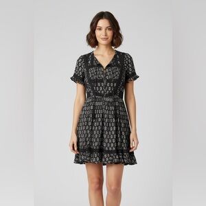 Valiante boho printed black Dress
